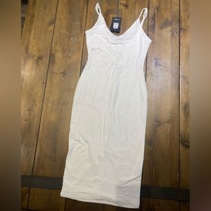Double lined bodycon white dress